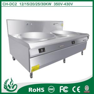 China Stainless Steel Double Electric Cooker Freestanding Cooking Wok 20kw factory