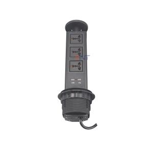China Tensile Vertical Eu Power Plug Pop Up Counter Outlet For Kitchen factory