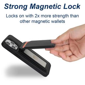 Embossed Logo MagSafe Wallet Adjustable Magsafe Card Holders Customized