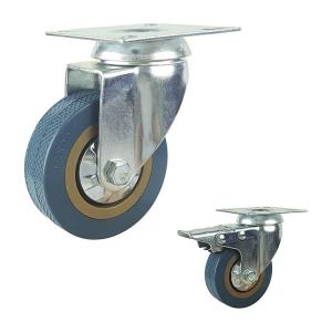 China 2.5 Inch Blue PVC Casters Swivel Plate Econormical Light Duty Casters Wholesales on sale