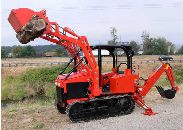 35Hp Mini Dozer Agricultural Farm Crawler Tractor Track with Backhoe Loader