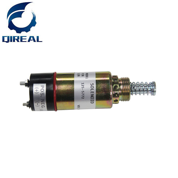 1255772 Excavator Electrical Parts For E332 Engine 3114 3116 3126 Fuel Stop Solenoid Shutdown Valve 24V 125-5772