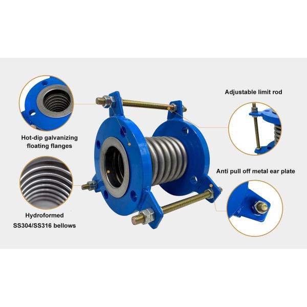 Bellows Type Metal Expansion Joint High Temperature Resistance Flexible Connectors