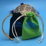 Drawstring Velvet Pouch Reusable Custom Jewelry Packaging Bag