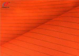 China Neon Color Polyester Conductive Wire Fluorescent Material Fabric For Vest factory