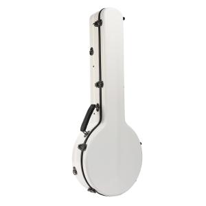China Anti Pressure Fiberglass Hardshell Banjo Case White Extremely strong factory