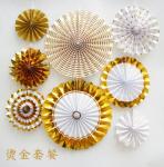 Custom silver folding fan festival festive supplies paper fan Birthday party