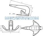 Offshore Anchor Bruce TS Anchor Offshore Anchor Easy Handling Steel Anchor For