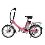 Aluminum Alloy Frame 20" Female Folding Electric Bicycle 6 Speed With Integrated
