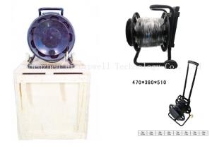 China TPU Military Tactical Communication Glass Fiber Optic Cable With Portable Cable Reel factory