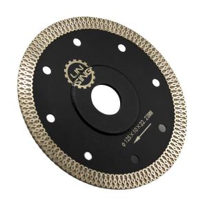 China 140 Teeths Silent Mesh Diamond Circular Saw Blade for Ceramic/Porcelain/Dekton Cutting factory