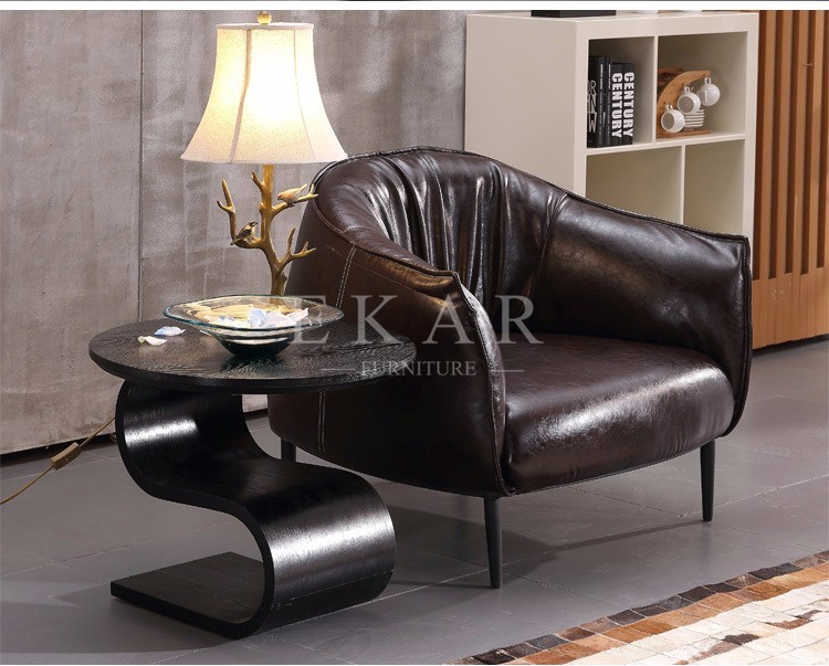 Modern Fabric Lounge Leisure Ottoman Wooden Arm Chair ZZ-ZKB204