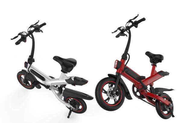 Women'S Elegant Full Size Folding Electric Bike 12 Inch Wheel Aluminum Alloy