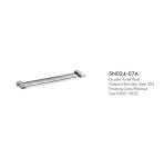 Matte Silver SS Bathroom Accessories Shelves Satin Finish