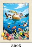 Stunning Sea World Animals Painting 5D Pictures / Lenticular Photo Printing