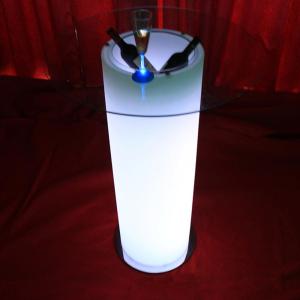China plastic party frosting finishing top glass led ice bucket table factory