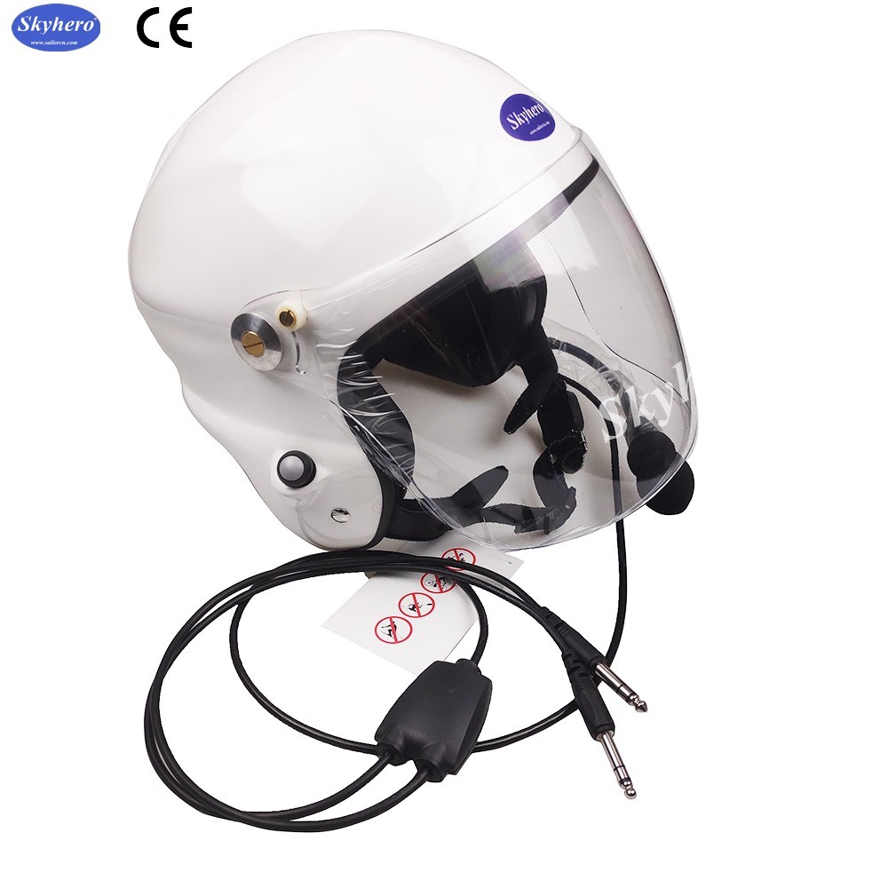 Noise Cancel PPG Black Helmet With Full Headset EN966 Certificated Paramotor Helmet China Supplier blue red black