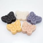 8.5*6.5*3cm Konjac Glucomannan Butterfly Bath Sponge 100% Natural Konjac Puff
