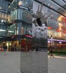 Outdoor abstract garden sculpture Stainless steel statues with mirror polish