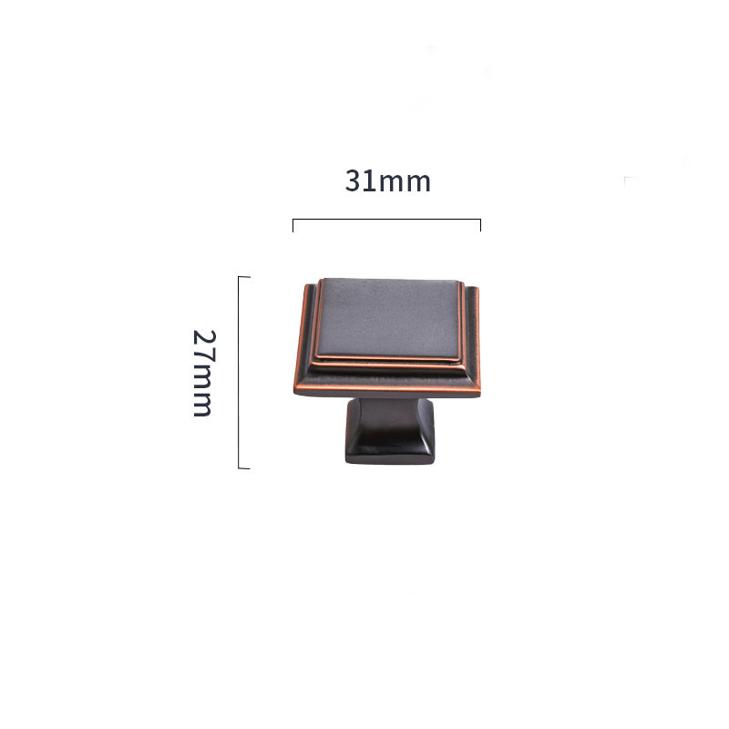 31*27mm Brass Cabinet Pull Handles Modern Minimalist Wardrobe Drawer Handle