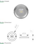 316L LED DC12V Stainless Steel Wifi Control Marine Searchlights