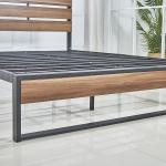 Full Size Hotel Wooden Slat Bed Frame Customizable Size 6 Legs Stability