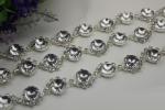 Beautiful customized silver color diamond hardware iron 17 mm luxury chain for