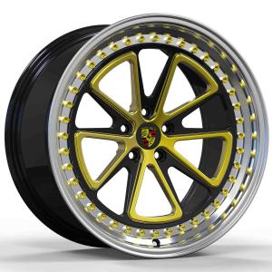 China ET48 Custom Three Piece Forged Wheels PCD 5-108 22 Inch factory