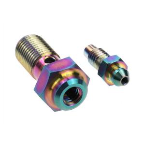 Gr5 DIN ANSI ISO Titanium Fasteners Bleed Screw M10 X 1.25mm Custom Color