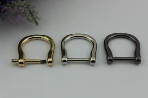 China Nickel Plated Metal D Ring Buckle Bag Fittings,18MM Zinc Alloy D-ring For Handbag factory