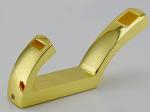 Simple Design Cloth Hooks, Shinning Gold Coat Hangers Bathrom Zinc Towel Rack