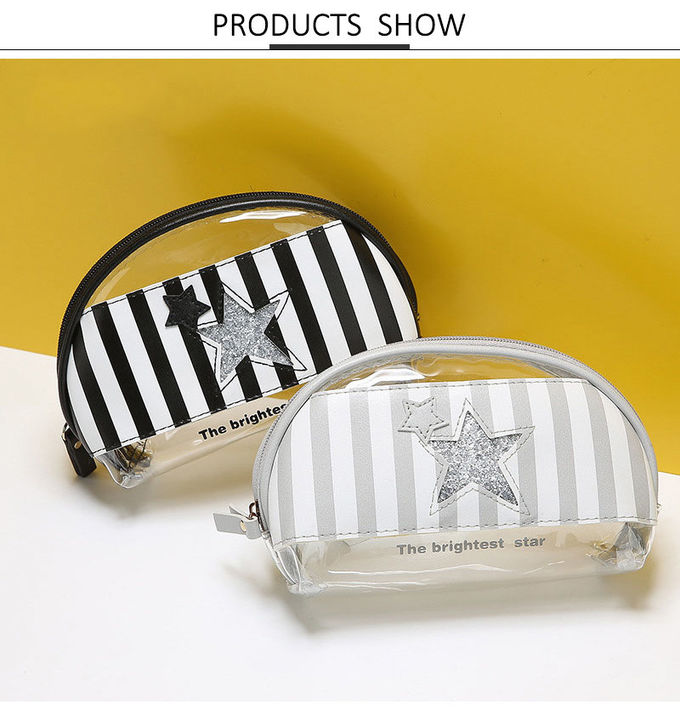 Blank Transparent Shiny Glitter Powder Star Makeup Clutch Bag Women