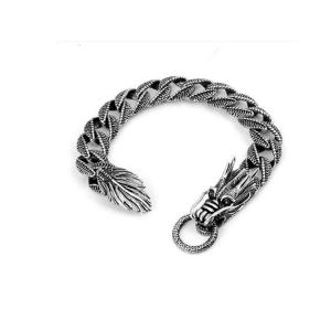 China Thai Vintage Sterling Silver Dragon Bracelet Men's Jewelry (B111702) factory