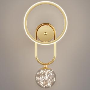 China Bedroom Mounted Glass Modern Wall Light Customized Wedding Sconces factory
