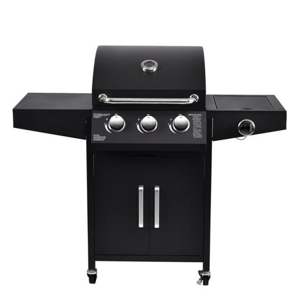 Enjoy Smoke-Free Camping and Barbecue with 4-Burner Steel Gas Stove in Outdoor
