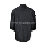 OEM Service Breathable 100% Cotton Chef Uniform White and Black Chef Coat