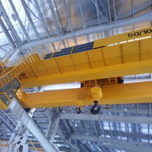 China Heavy Duty 65 Tons Double Girder Overhead Cranes Cabin Control For Steel Factory factory
