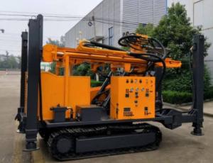 China Water Borehole Diesel Engine Crawler Mounted Drill Rig 260 Meters Deep Blasting factory