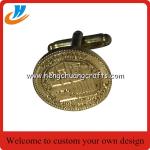 Custom fashion metal Police America cufflink gold and silver plated for