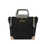 2016 new women's fashion spell color Korean Metal Boston handbag shoulder