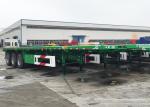 Green 3mm Semi Truck Flatbed Trailer 12 Metre Flatbed 3 Axle Truck