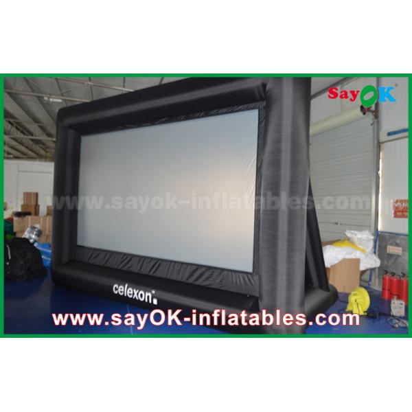 Backyard Movie Screens PVC Custom White / Black Inflatable Projection Screen