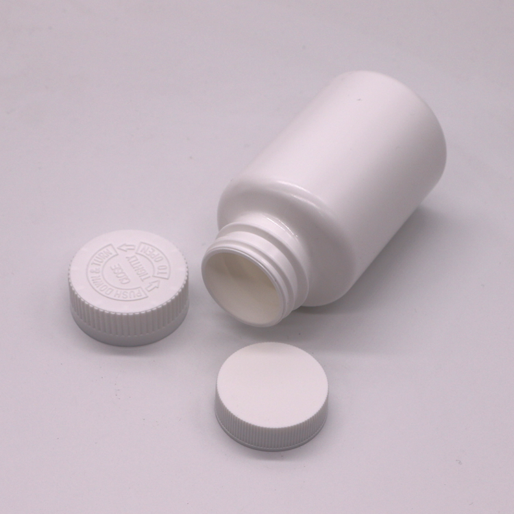 Round Shape Supplement Bottle for Solid Tablet and Capsule Storage 200mL Capacity