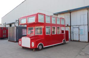 China Locking Mechanism Yes Two-story Mobile Dining Cart for Street Food Events factory