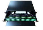 1U 19 Inch Fiber Optic Patch Panel 24 Port Cold Rolled Steel Material