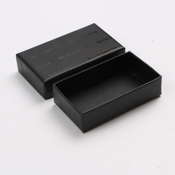 China Black Rectangular Rigid Packaging Box Lid And Base Spot UV Single Side Coating Design Rectangular Shape factory