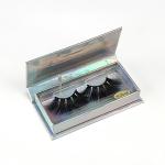 Paper Eyelash Packaging Boxes Holographic Lash Box With Logo Custom