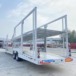 6/8 Cars Heavy Duty Vehicle Transport Semi Trailer With Hydraulic Lifting System