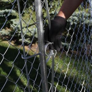 China 9 Gauge 2 Inch Chain Link Fence With Fittings Green Color factory