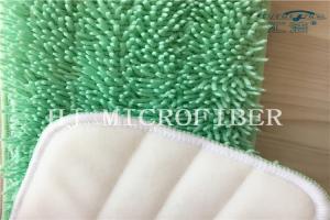 China Green Color Microfiber Small Chenille Fabric Mop Heads Mop Replacement Pads factory